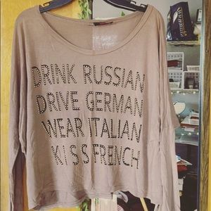 Shirt with word prints